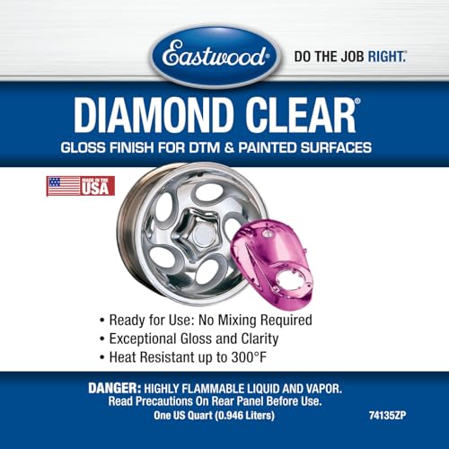 Eastwood Diamond Clear Gloss DTM Direct to Metal and Painted Surfaces Paint Quart - style: Gloss Clear Quart