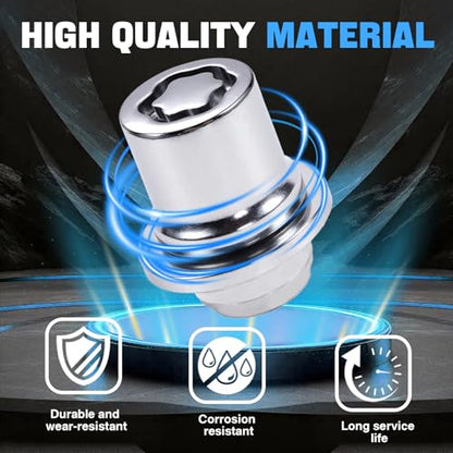 Wheel Lock Lug Nuts Set M12x1.5 Anti Theft Fit Toyota Camry Corolla Tacoma RAV4 Highlander Sienna Prius Venza Avalon C-HR Matrix Celica Mirai Lexus RX350 ES350 IS250 NX200T Replace 00276-00900 - size: 00276-00900 silver