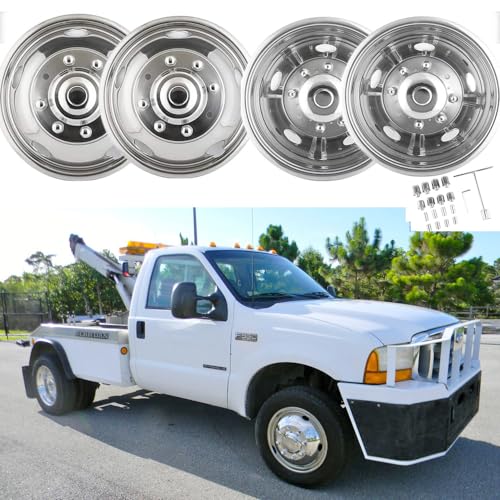4X 19.5 Bolt On Wheel Simulators Compatible with Ford 1999-2004 F450 F550 - size: 19"#3
