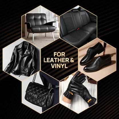 Boncart Black Leather Dye with Satin Leather Sealer - color: Black