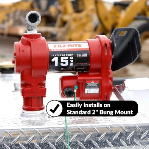 Fill-Rite FR1204H 12 V 15 GPM Fuel Transfer Pump (Pump Only Model) | Gasoline, Diesel, Kerosene, Ethanol Blends, Methanol Blends, & Biodiesel - style: Pump Only