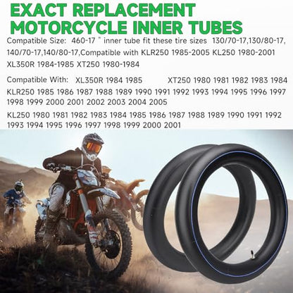 4.60-17 Motorcycle Heavy Duty Tire Inner Tube 130/70-17 Inner Tire - size: 460-17" 1pc