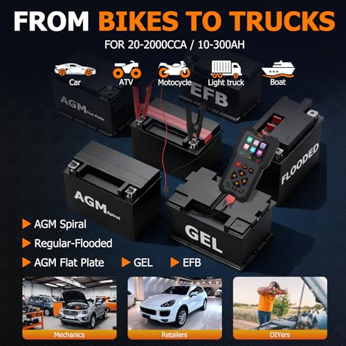 TopDiag T400 4-in-1 OBD2 Scanner Diagnostic Tool, Car Diagnostic Tool, 12V Battery Tester Check Engine Code Reader, Relay Tester, Fuel Injector Tester for Any Vehicle with an OBDII Port - color: T400-BLACK