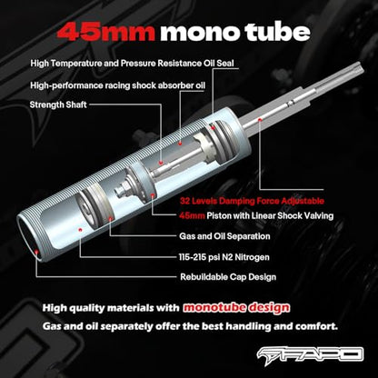 FAPO PF 32 Level Damper Coilovers for Honda CR-V 2002-2006 RD4-RD9 - size: 2002-2006