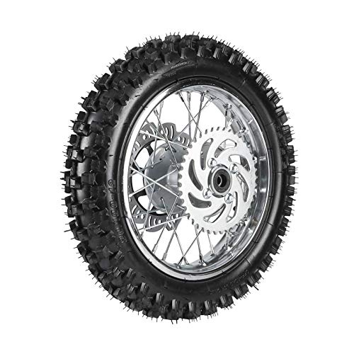 TDPRO Front 60/100-14 & Rear 80/100-12 Wheel Rim With 12mm Bearing & Front Rear Hydraulic Master Cylinder & Sprocket and Brake Disc Rotor Assembly for Dirt Pit Bike