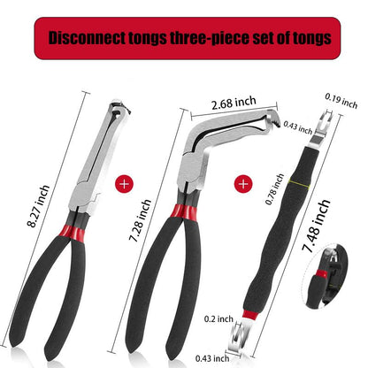 8" Car Electrical Disconnect Pliers – Auto Connector Plug Separator Tool for 37960/37980 – Push Tab Sensor Wire Remover – Automotive Terminal Disconnect Pliers for Electrical Repairs (3-Pack)
