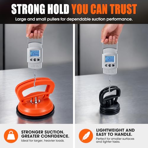 yuyimydd Car Dent Puller,Suction Cup Dent Puller,Dent Remover Tool for Car - color: 1 Orange + 2 Black