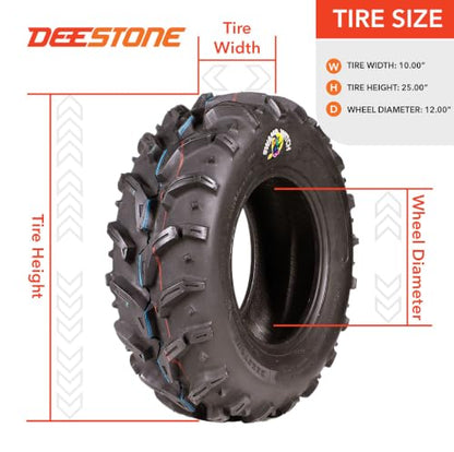Deestone Swamp Witch D932 ATV/UTV Tire 25/10-12 48J - size: 25/10-12