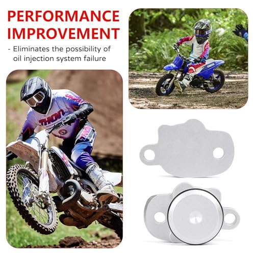Oil Pump Block Off Kit for Yamaha PW50 PW80 Y-Zinger, w/Plug Cover, O-Ring, Bolts & Port Caps