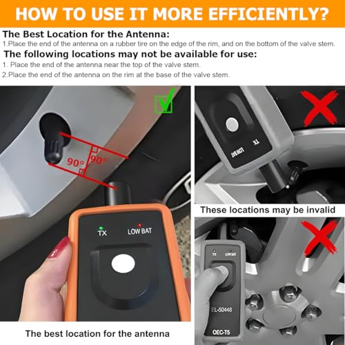 EL-50448 Car TPMS Relearn Tool, OEC-T5 Auto Tire Pressure Sensor Activation Tool, Vehicle Tire Pressure Monitor System Reset Accessories, Compatible with Most Vehicles