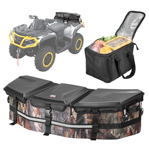 KEMIMOTO Upgraded ATV Cargo Bag, 50L ATV Front/Rear Rack Toolbox Trunk - color: Camo