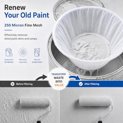 Sukh 10pcs Paint Strainer Bag - 5 Gallon Paint Filter Mesh Strainer