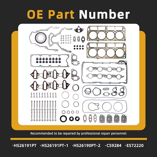 Head Gasket Set with Bolts, 5.3/4.8L for GMC Envoy/Sierra/Yukon - style: for Silverado 1500 5.3L 2005-2013