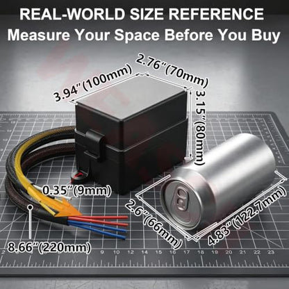 12V 4 Way Pre-Wired Fuse Relay Box Kit with 4 x 40A 4-Pin Relays