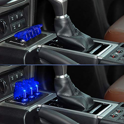 Nilight 3 Gang Toggle Switch 12V Rocker Switch Panel with LED Light and Flip Cover Heavy-Duty ON/Off Switch Plate 3 Pin SPST Rocker Switch，2 Years Warranty - color: Blue 3 Gang