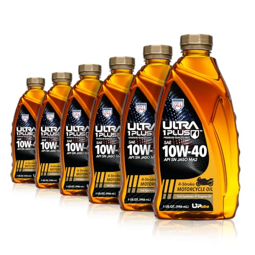 4T 10W-40 Full Synthetic Motorcycle Oil JASO MA2 API SN 6 Quarts - size: 6 Quarts Pack