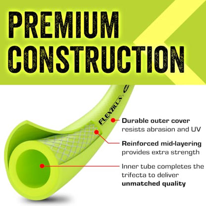Flexzilla Air Compressor Hose, 3/8 in. x 100 ft., 1/4 in. MNPT Fittings, No-Kink, All Weather, Lightweight, Premium Hybrid Polymer, 300 PSI, ZillaGreen - size: 100ft, style: 3/8"