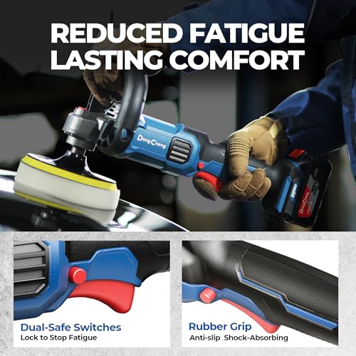 Dong Cheng 20V Brushless Cordless Polisher Kit, 6" Pad, 1 x 4.0Ah Battery