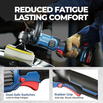 Dong Cheng 20V Brushless Cordless Polisher Kit, 6" Pad, 1 x 4.0Ah Battery