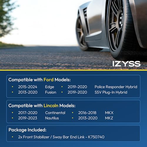 2PCS K750740 Front Sway Bar End Links for Ford Fusion 2013-2020 - size: K750740