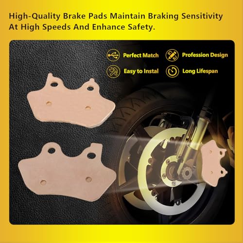 Sintered Disc Brake Pad For Harley Davidson 00-07 Dyna Series, Touring Series, Softail Series, 00-03 Sportster Series, 02-05 V-Rod (3 Set)