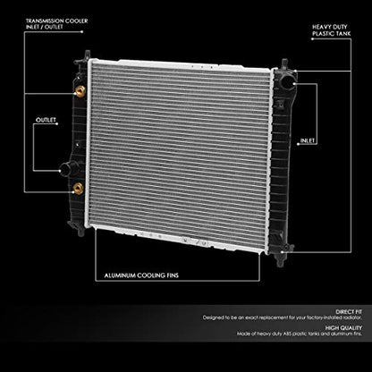 DNA Motoring OE Style 1-Row Radiator, 18” Aluminum Core Engine Coolant Assembly W/O TOC EOC, Compatible with 04-08 Chevy Aveo, Pontiac G3, Suzuki Swift, CU2774 42438331, OEM-RA-2774