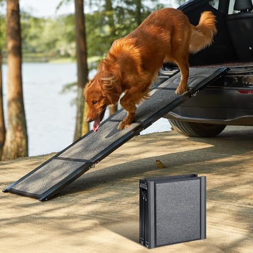 PetThem Dog Ramp for Car, 71" L × 19.7" W, Extra-Long Extra-Wide Foldable - size: Upgraded 71'' L x 19.7" W