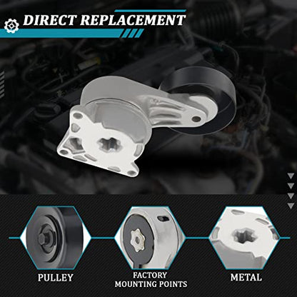 IRONTEK 166200W026 Belt Tensioner Assembly Compatible for Lexus 1994-2005 GS300/ 2001-2005 IS300/ 1994-2000 SC300 1993-1998 Toyota Supra #166200W020 - size: 166200W026