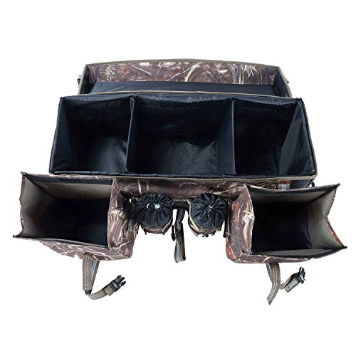 ATV Cargo Bag Rear Rack Gear Bag Made of 600D Waterproof Fabric with Topside Bungee Tie-Down Storage Padded-Bottom Multi-compartment Camo - color: Camouflage