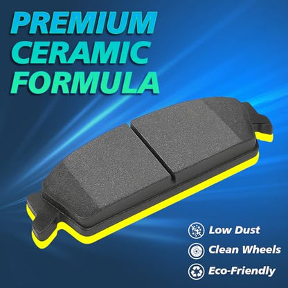 HARUMA D1194 Rear Ceramic Brake Pads, 4PCS - size: HBKP8015