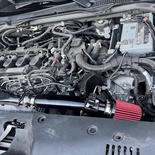 KAX 2.75" Cold Air Intake Kit Fit for 2016-2021 Honda Civic 1.5L, Red - color: Red, size: 2016-2021 Honda Civic 1.5L