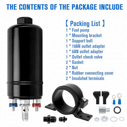 Inline Fuel Pump 12V, Universal External Inline Fuel Pump Kit