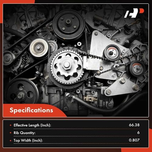 A-Premium Serpentine Belt 6-Rib 66.38 In