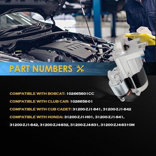 Starter Compatible with Honda GX610, GX620, GX670, GXV620, GXV610, GXV670 Engines 18Hp 20Hp 24Hp - color: 31200-ZJ1-H01