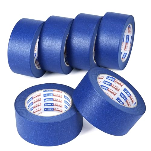 ADHES Blue Painters Tape 2 inches Wide, Masking Tape for Painting - size: 50mm x 50m