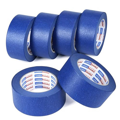 ADHES Blue Painters Tape 2 inches Wide, Masking Tape for Painting - size: 50mm x 50m