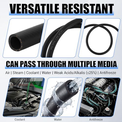 Outus 3/4", 25ft EPDM Heater Hose, 85PSI Black Coolant Hose Automotive - size: 3/4", 25FT