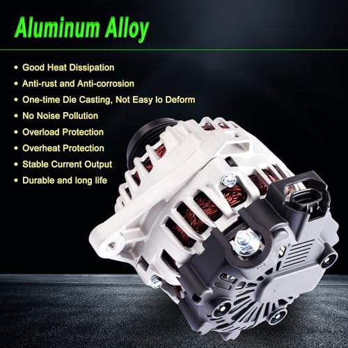 90A Alternator fit for 2011-2017 Elantra 2012-2013 Soul 1.8L 2.0L L4 - size: 2011-2017 Elantra