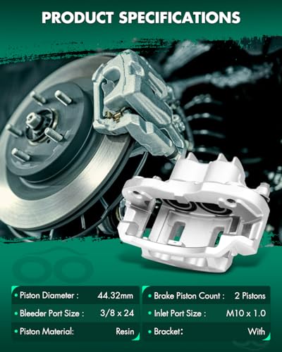 SCITOO Rear Left Disc Brake Caliper With Bracket 18-B4753 Silver - size: Rear Driver[18-B4753]Silver