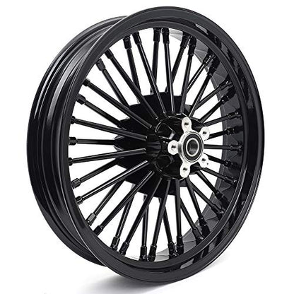 TOFR 18x3.5 18x3.5 Wheels Set 36 Fat Spokes For Harley Softail Slim 12-21 - size: Front:18x3.5 Rear:18x3.5