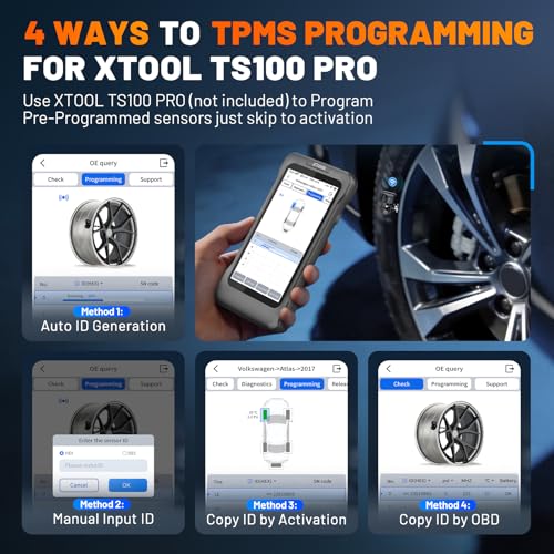 XTOOL TP580 KIT TPMS Programming Tool & 2PCS TS100 TPMS Sensors