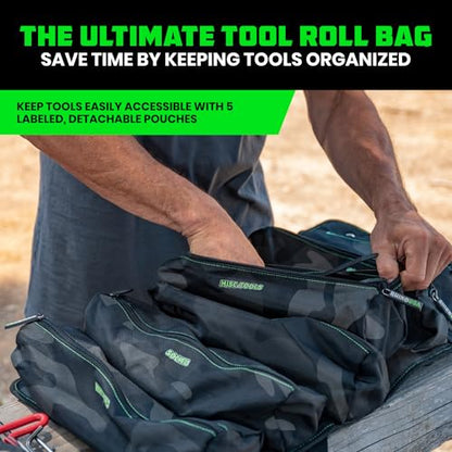 Rhino USA Tool Bag Roll - Heavy Duty Canvas Organizer for Tools - color: Camo