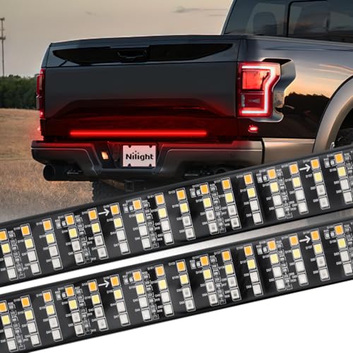 Nilight Truck Tailgate Light Strip 48" Quad Row 528 LED Strip - color: 48" Tailgate Light Strip Quad Row