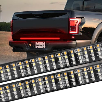 Nilight Truck Tailgate Light Strip 48" Quad Row 528 LED Strip - color: 48" Tailgate Light Strip Quad Row