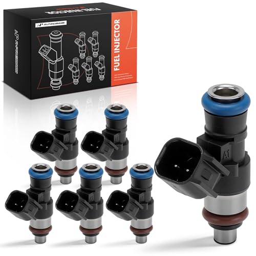 A-Premium 4 Holes Set of 6 Fuel Injectors Compatible with Ford