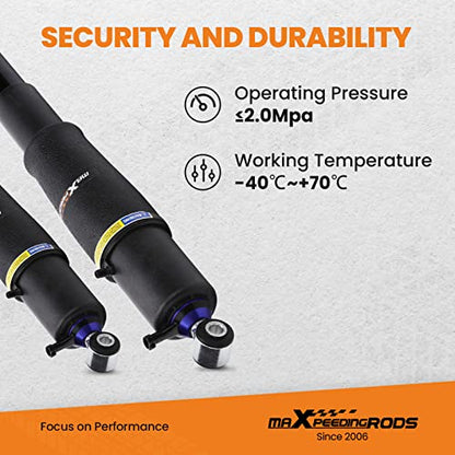 maXpeedingrods Rear Air Shocks Suspension for Cadillac Escalade 2000-2014 - color: Black