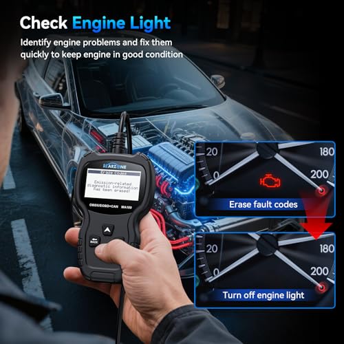 OBD2 Scanner MA100 Professional Car Code Reader Auto OBDII/EOBD/CAN Scan Tool for Check Engine Light Read and Clear Engine Error Codes for All 1996 and Newer OBD2 Protocol Vehicle Plug-Play