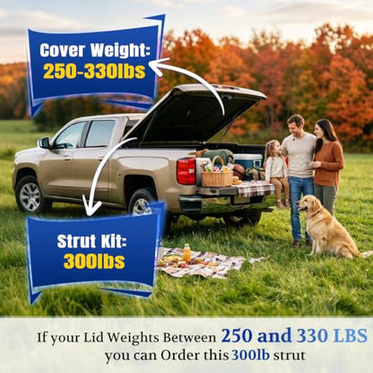 ARANA SF280M300 28 inch 300LB Gas Struts for Heavy Bed Cover, 2Pcs - size: 28 inch