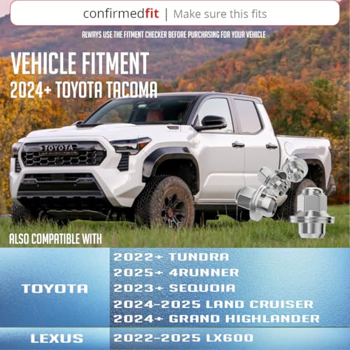 Wheel Accessories Parts 10 Pcs M14x1.5 14x1.5 Thread OEM Style Lug Nuts 1.60" Long Chrome 13/16" 21mm Hex Fits Toyota Tacoma Tundra 4Runner ｜ 90942-A1007 ｜ ｜ 90942-01121 - color: Chrome, size: 10 Pack, style: Toyota 22+ Tundra 24+ Tacoma
