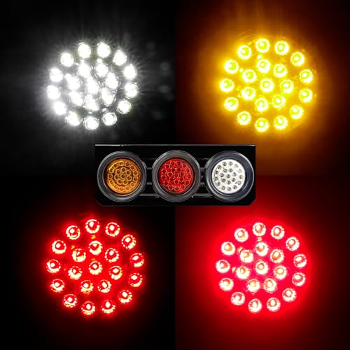 2 PCS 63 LED Trailer Tail Lights Bar Kit with Iron Bracket Base - color: Tail Lights-A
